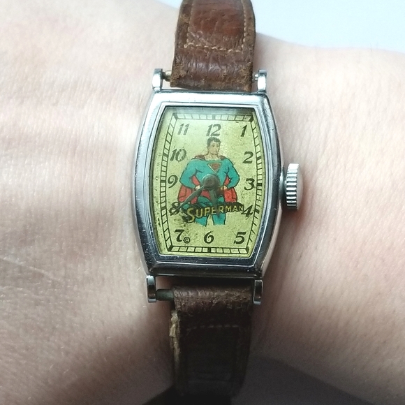 Vintage Accessories - Relisted -Vintage 1948 Superman wrist watch FOR PARTS AS IS New Haven